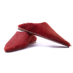 Garnet slippers in hairy leather for girls and women fashion 2021