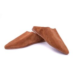 Suede Printed Leather Babouche brown